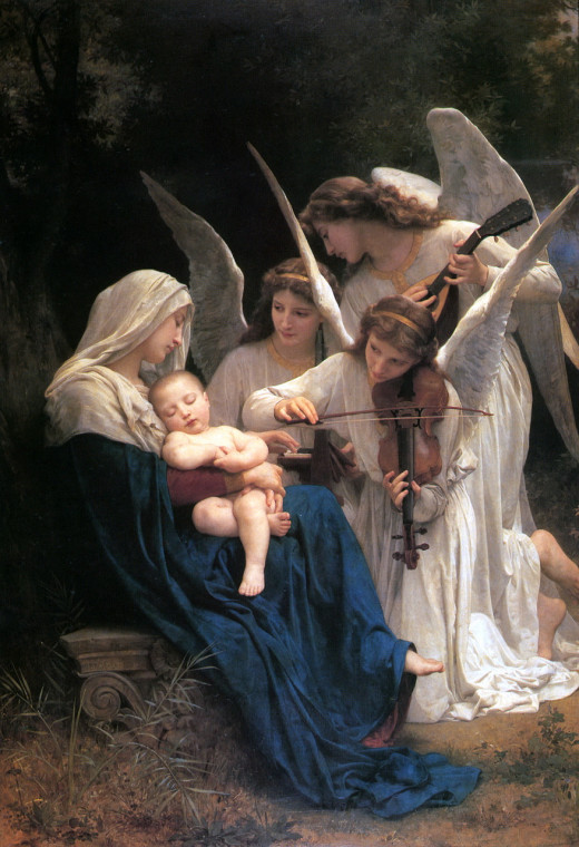 William-Adolphe Bouguereau (1825-1905) - Song of the Angels (1881)