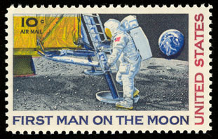Moon Landing postage stamp
