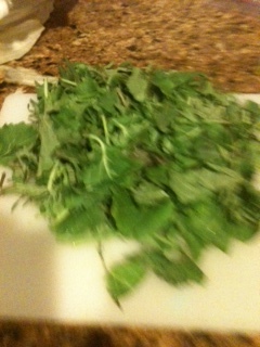 I always like lots of greens in soup