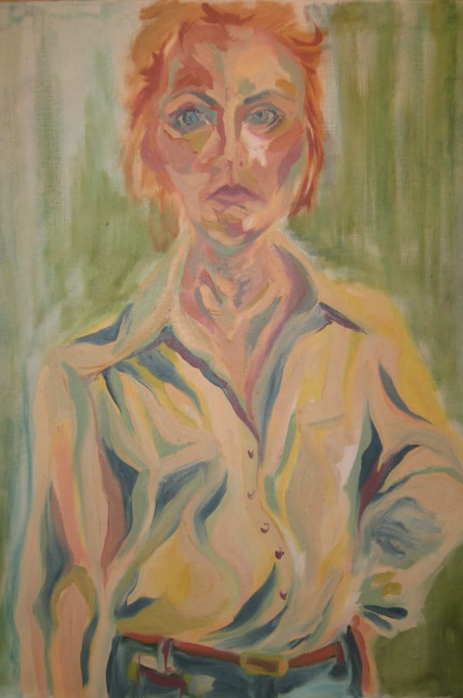 Self Portrait - Oil painting from a photograph.