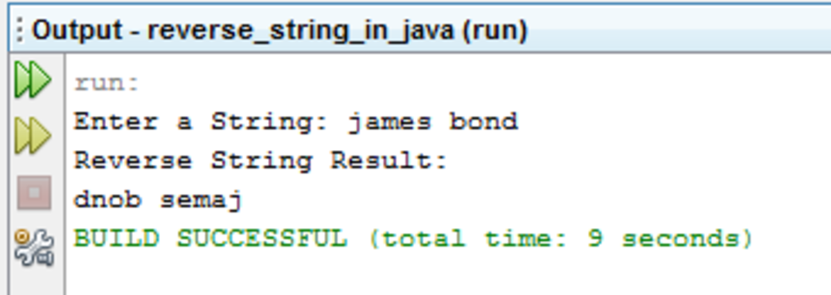Write a program to reverse a string in java