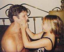 David and his stepdaughter in 2000