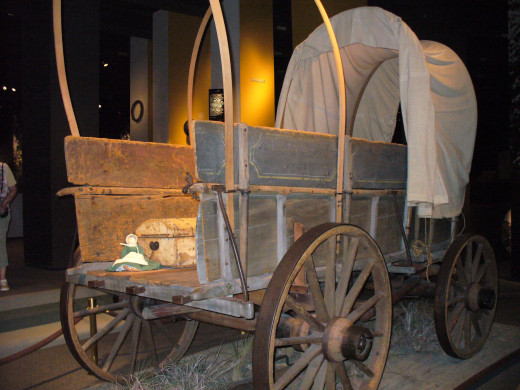 Neat Old Covered Wagon that families traveled in so long ago.