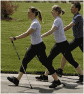 Exercising with walking poles is a great way to get and stay fit.