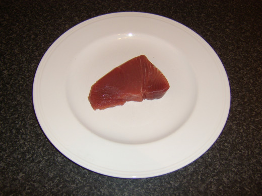 Fresh tuna loin steak