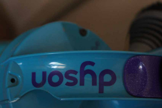 The plastic has become brittle and breaks easily, such as on the handle here.