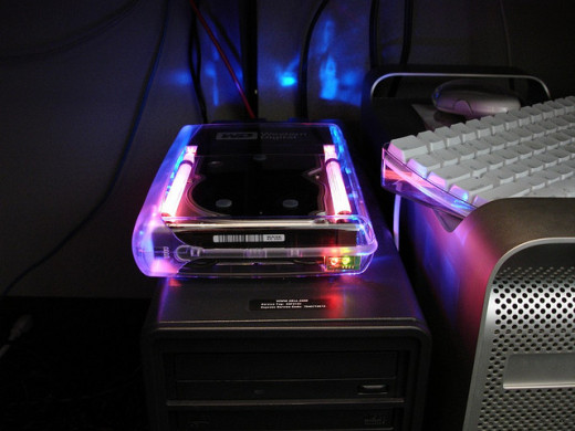 External disk drives can come in all shapes, sizes, colors, and luminosities!