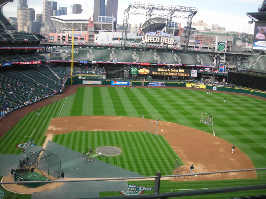 The perfect place to be on a sunny summer afternoon....Safeco Field in Seattle.