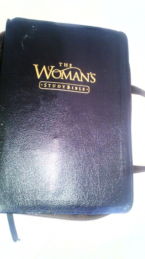 The front cover of my Bible. 