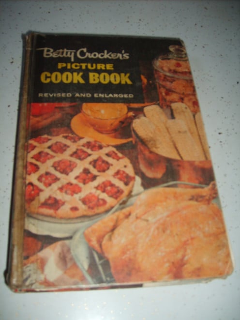 I use my vintage Betty Crocker cookbook as a reference ... comparison of amounts of ingredients and for baking information when none was included in my mother's recipes