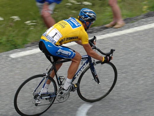 From the 2005 Tour de France. Does Armstrong look borderline overweight to you?