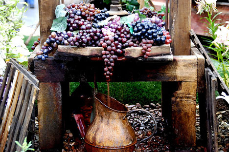 Wine flowing from the winepress Wine flowing from the winepress