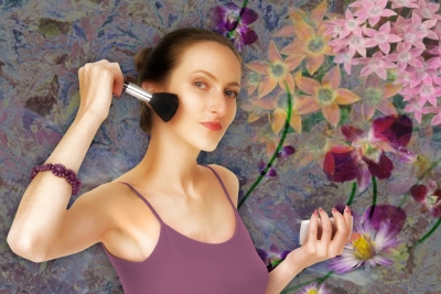 use a proper blush brush for a more natural blush application.