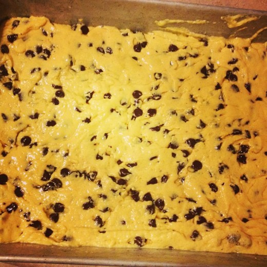 Chocolate Chip Cookie Bar Dough Raw  - All Rights Reserved - Do Not Distribute -