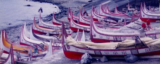 Canoes on the Beach