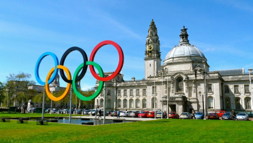 City Hall during the Olympic run