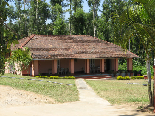 A view of the building that houses the dormitories.
