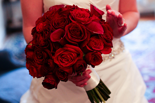 Red Rose Bridal Bouquet 