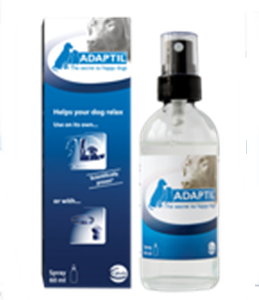The spray is useful for emergencies and for short-term periods of stress for your dog