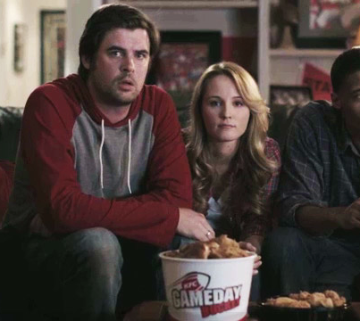 Sara Fletcher - The KFC game day bucket go boom girl