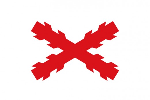 This is a flag of of one of the Nationalist factions known as the Carlist Traditionalist Requetes