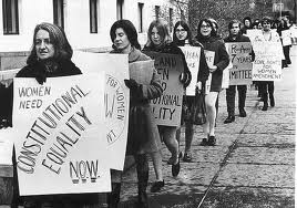 Women marching for equal rights in 1970.
