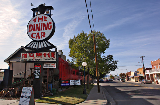 The Dining Car in Wilcox is built in an actual rail car!