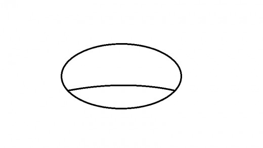 Oval and Curved Line