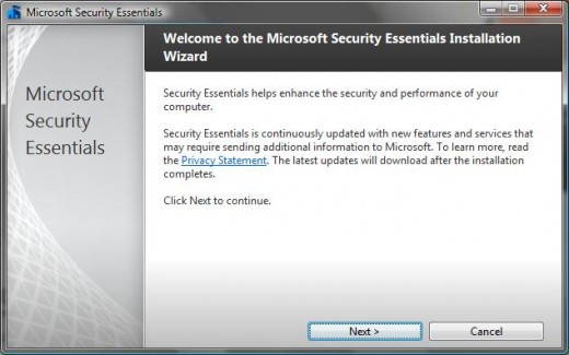 Free Antivirus Software: Microsoft Security Essentials for Windows 7