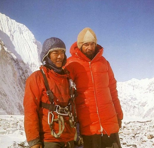   Sherpa Pasang Norbu and Polish Mount Climber Andrzej Heinrich