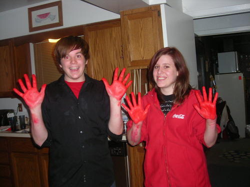 Caught red handed! Use gloves or this could be you!
