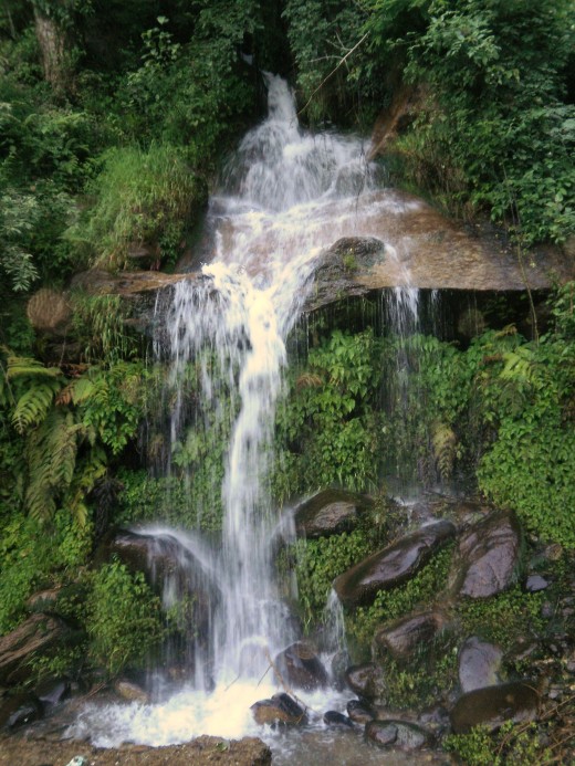 a small waterfall in Kundal Shahi town, Neelum Valley.