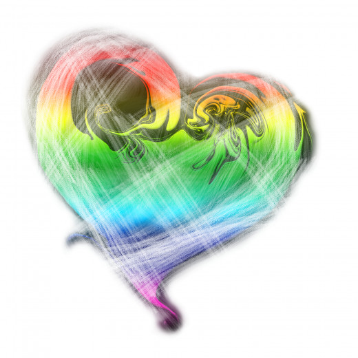 Valentine's Day Rainbow Heart