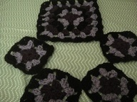 Another granny square cro het item, placemat and coasters!
