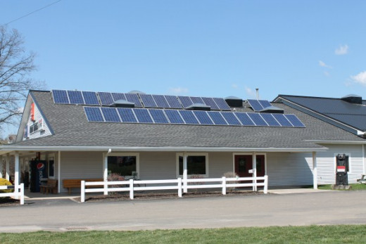 Solar Panels on an Amish Stores