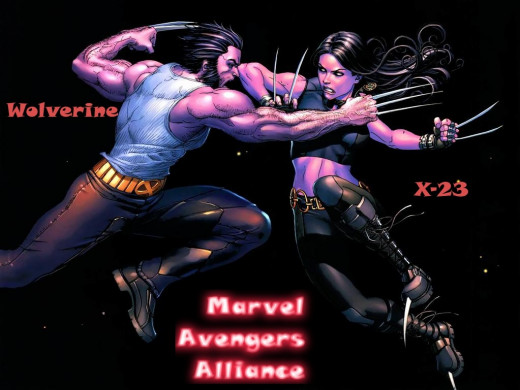 Wolverine fighting clone X-23