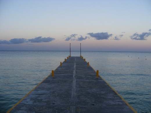 The dock on the Allegro's Beach provides the perfect setting to watch the sun go down at the end of the day.