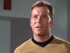 Kirk reacts to the news that Spock is missing his brain