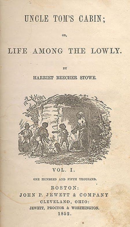 Title-page illustration by Hammatt Billings for Uncle Tom's Cabin -  The First Edition cover