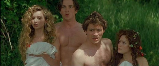 Calista Flockhart, Christian Bale, Dominic West, and Anna Friel in A.Midsummer.Night's.Dream (1999)