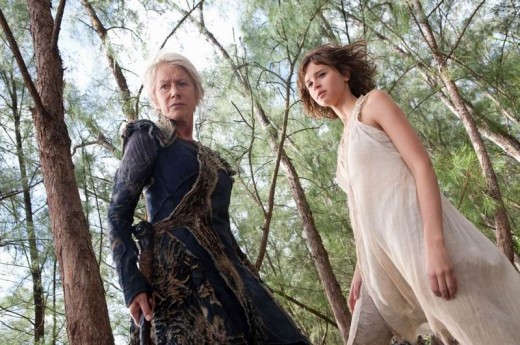 Helen Mirren and Felicity Jones in The Tempest (2010) 