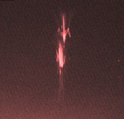 Red sprites that happened in Hungary. I found it amazing that they were able to capture this in a photo!