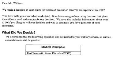 PTSD Denial May 2008