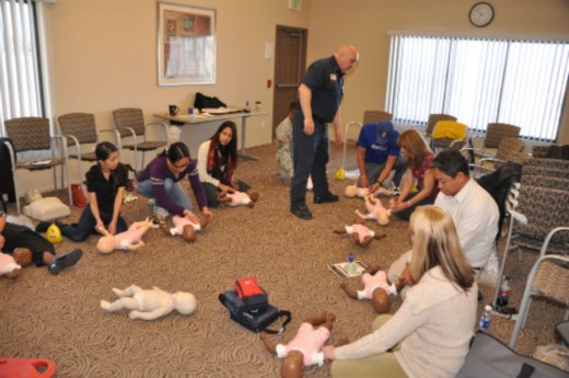 CPR class checking for a pulse