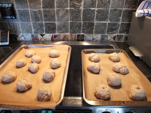 As promised-- it looks like a roll! You of course could shape these into a pretzel too! Let them rise for an hour or two.