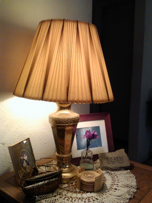 The size of the lampshade is important to the overall look of the lamp.  