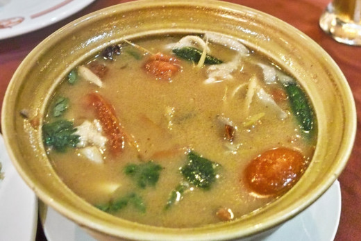 Tom Yum Goong, a local favorite from Central Thailand.