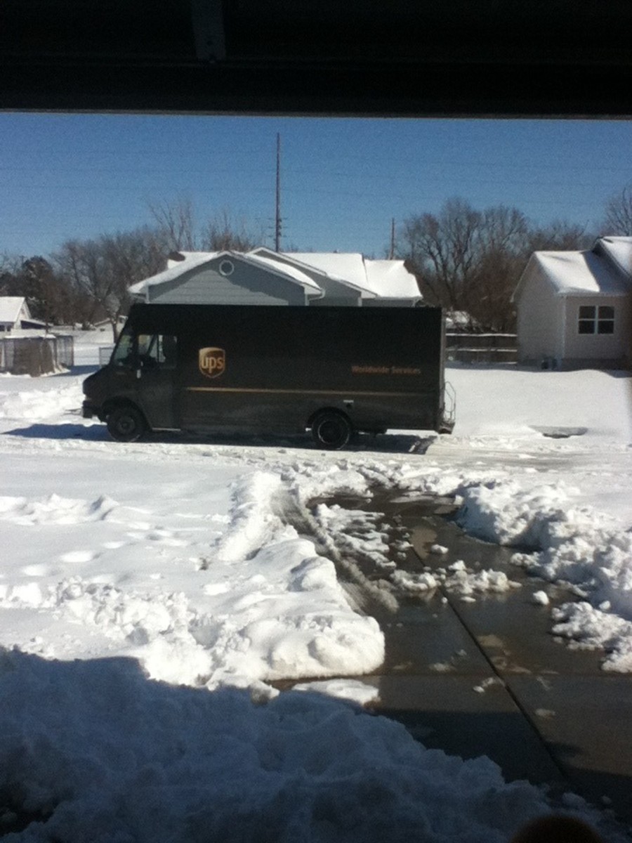 UPS ain't afraid of no snow, no! wichita, ks 2/22/2013