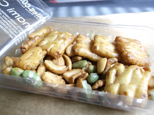 An opened GoBites snack.