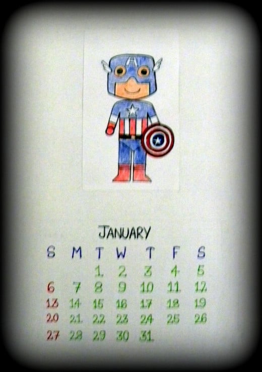 Pasting our favorite superhero to our respective months of the year